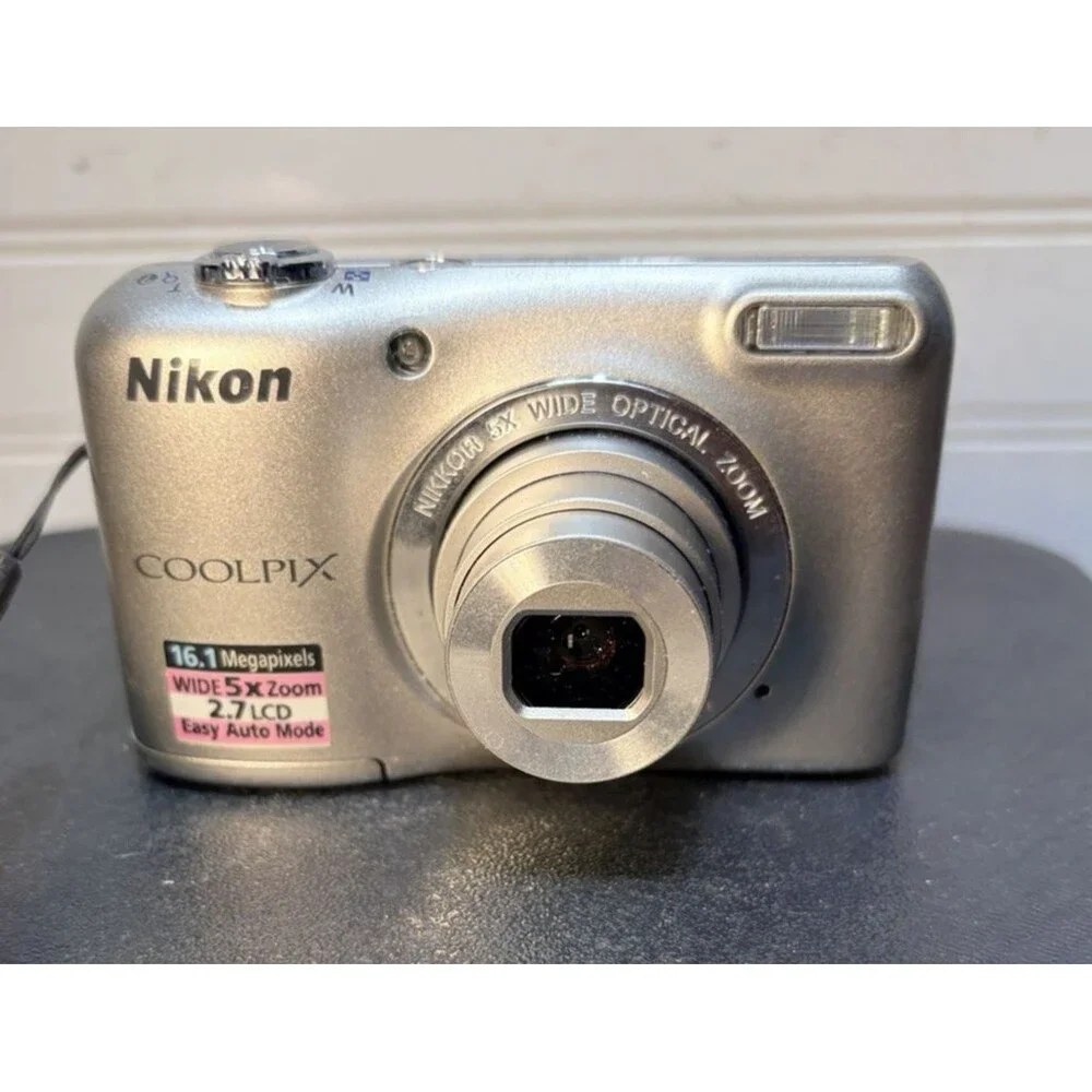 Nikon COOLPIX L27 16.1MP Digital Camera In Box W/manual - Silver - Tested